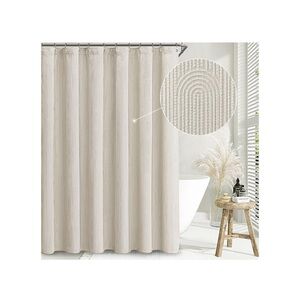 Beige Textured Shower Curtain 72" x 72"